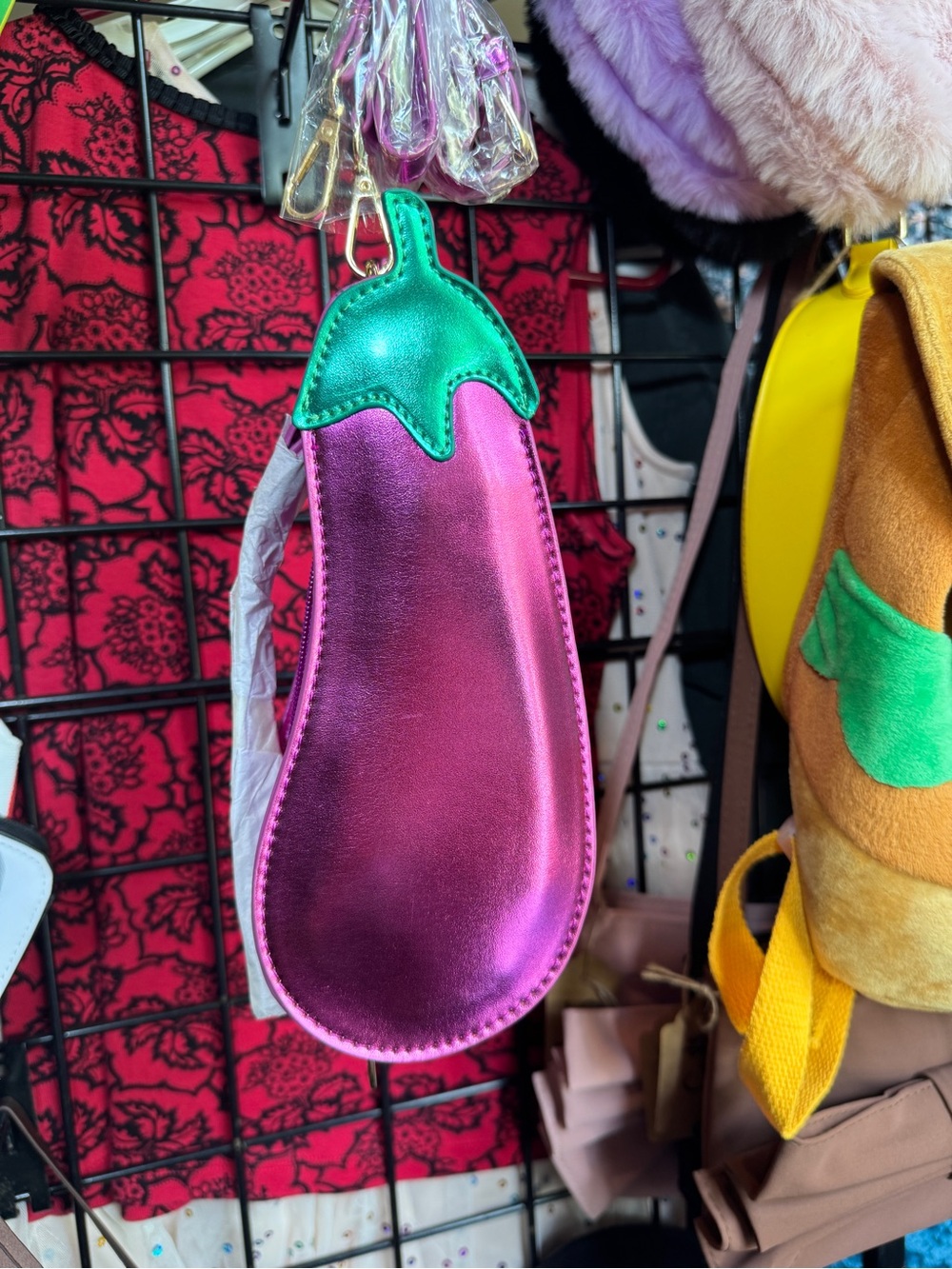 Eggplant Purse - Novelty Purse